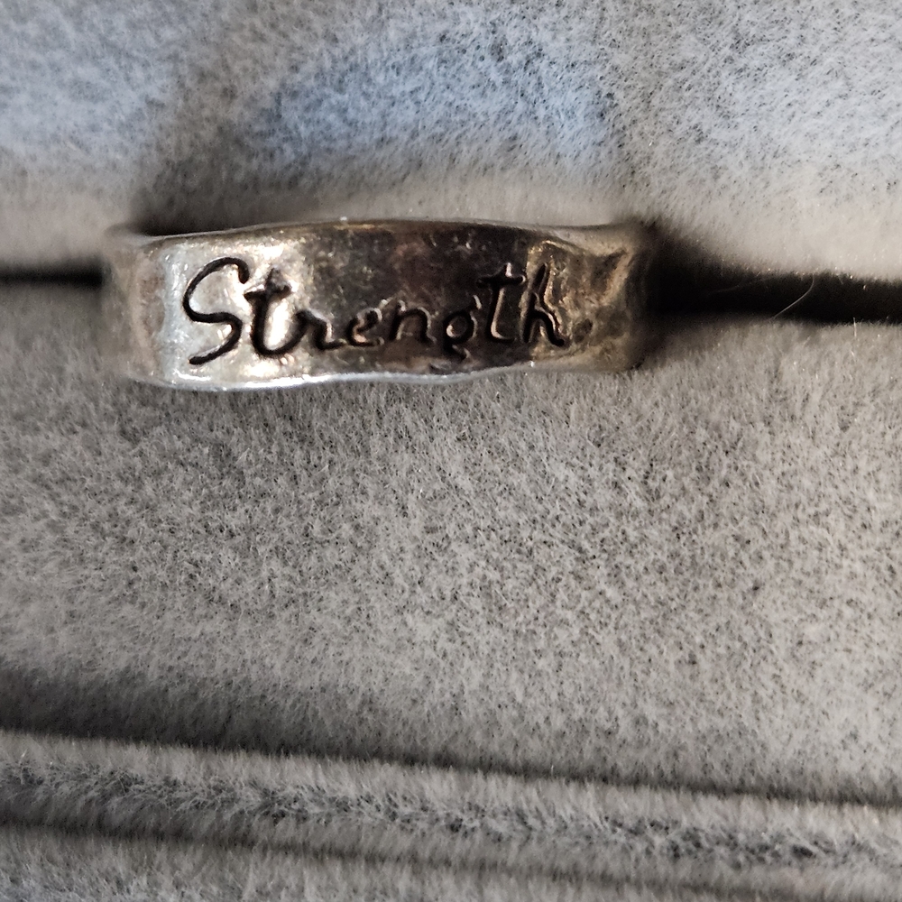 Silver 'Strength' Ring